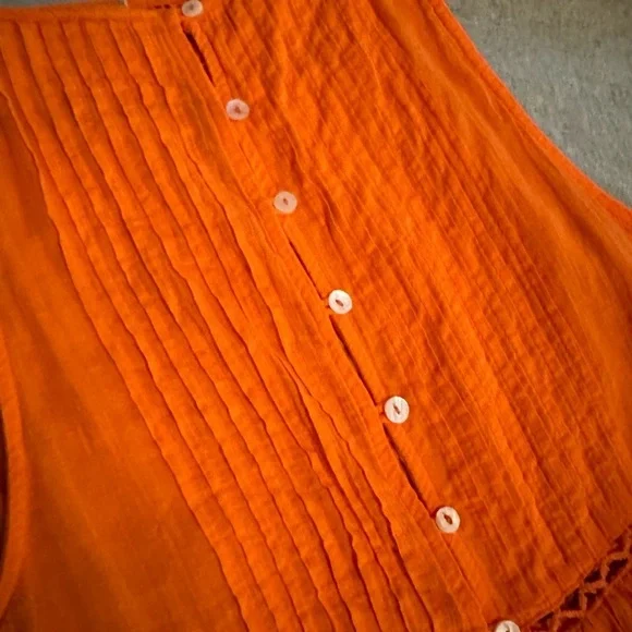 Free people orange tank size S - Picture 5 of 7